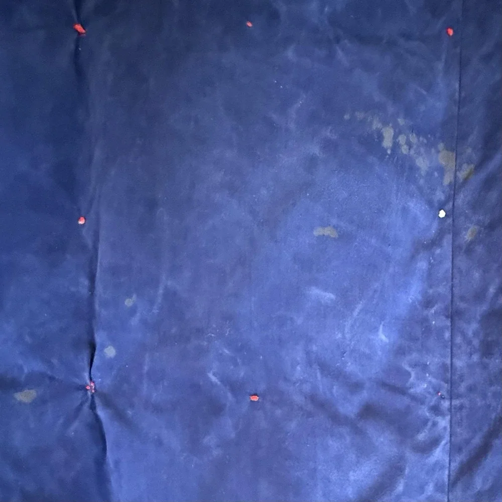 VTG Queen HEAVY Patchwork Corduroy Velvet Suede Reversible Stuffed Quilt 93X96